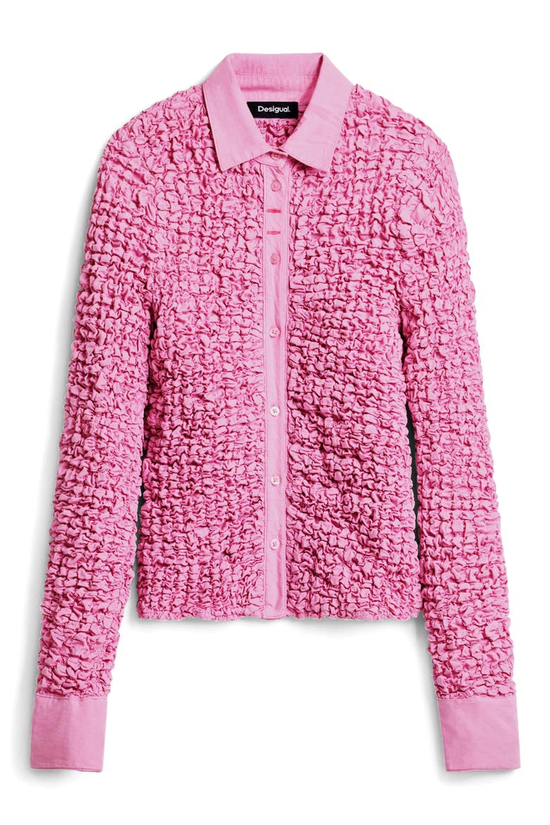 Textured Shirt, Alternate, color, PINK