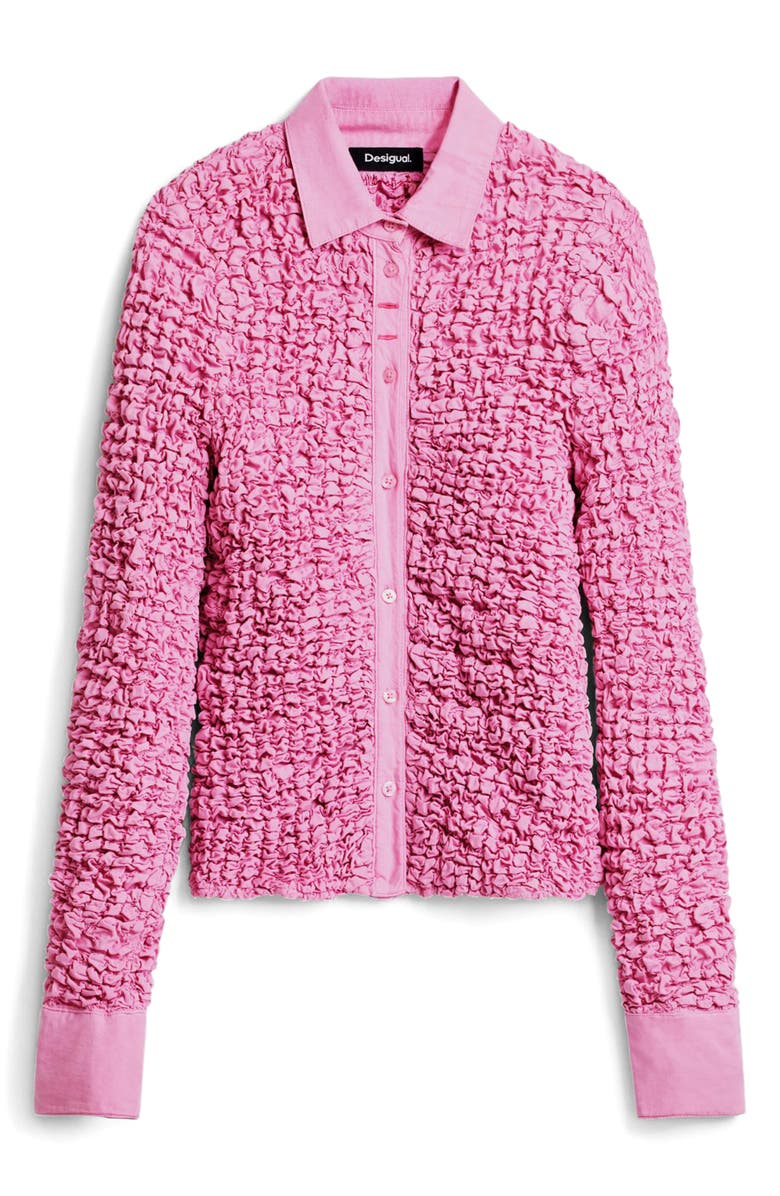 Desigual Textured Shirt, Alternate, color, Pink