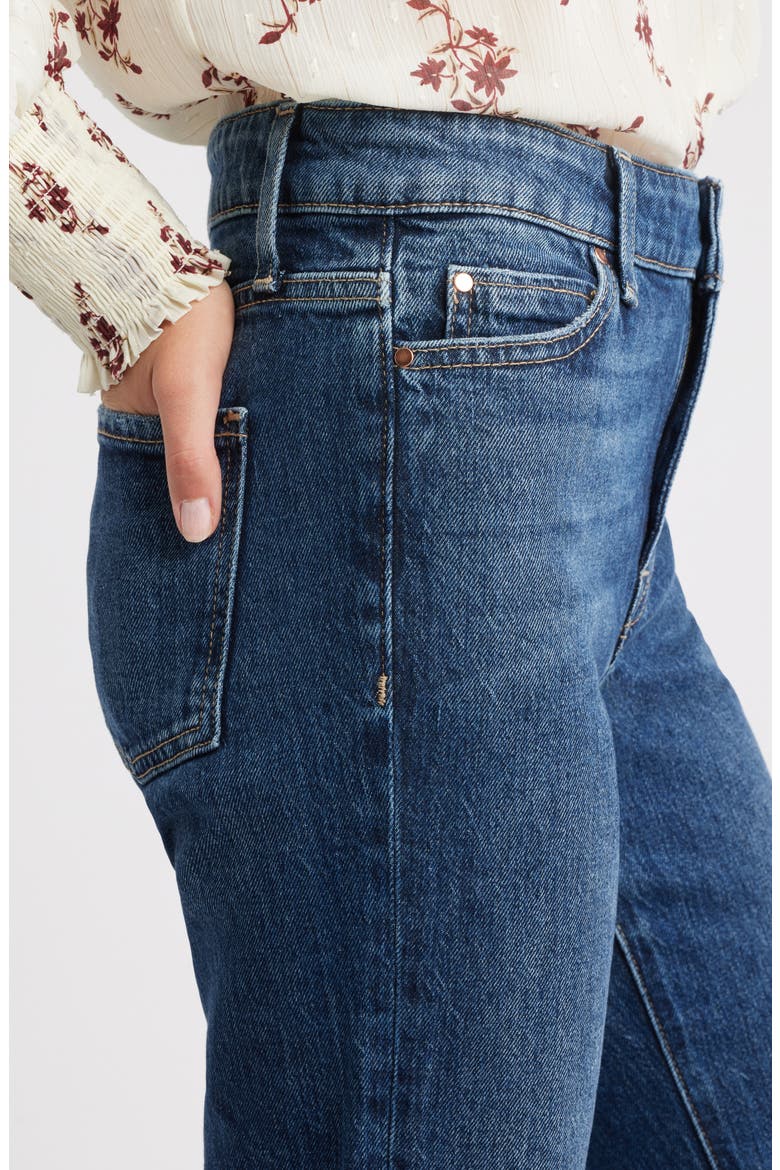 Mid Rise Straight Leg Jeans, Alternate, color, MEDIUM DARK WASH