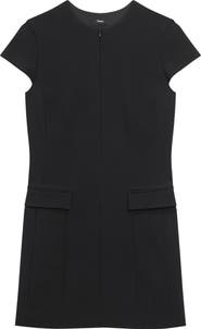 Theory Short Sleeve Front Zip Minidress