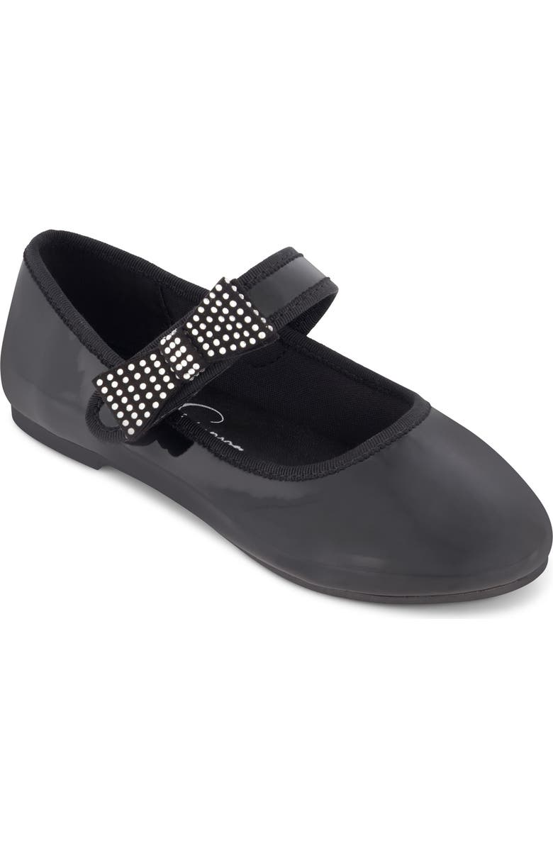 Jessica Simpson Kids' Amy Embellished Bow Mary Jane Flat, Main, color, Black