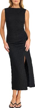 Socialite Sleeveless Textured Knit Maxi Dress