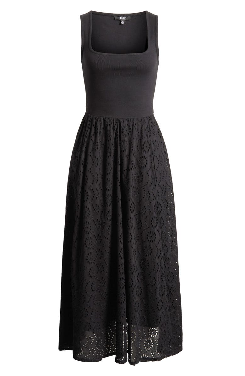 PAIGE Morel Eyelet Sleeveless Maxi Sundress, Alternate, color, 