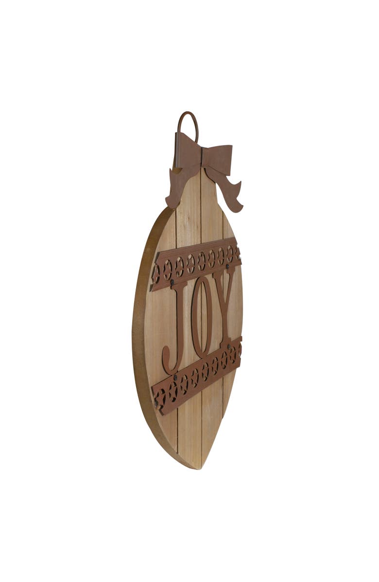 Northlight Rustic JOY Christmas Ornament Wall Sign - 17.25", Alternate, color, Beige