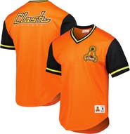 Mitchell & Ness Men's Mitchell & Ness Orange San Jose Earthquakes Mesh V-Neck T-Shirt