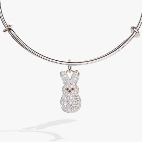 Peeps® Pave Crystal Bunny Charm Bangle Bracelet
