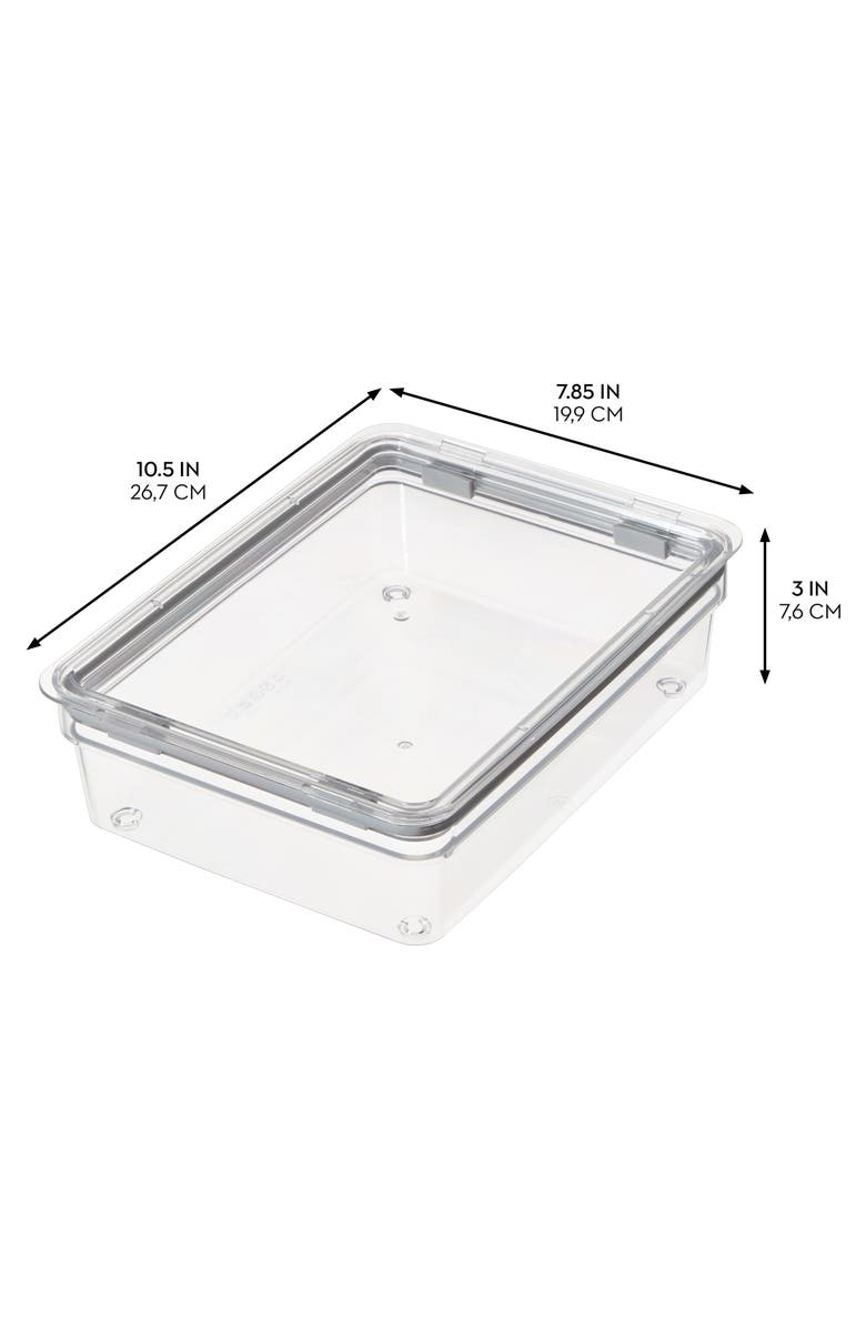 iDesign Large Food Storage Bin with Airtight Lid - Set of 4 - Clear, Alternate, color, 