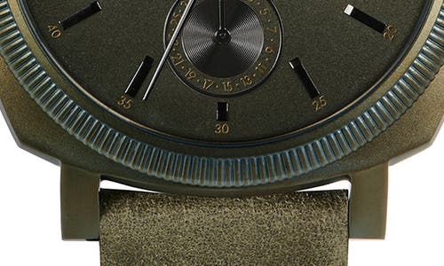 Ted Baker Men's Caine Green Leather Strap Watch 42mm In Green