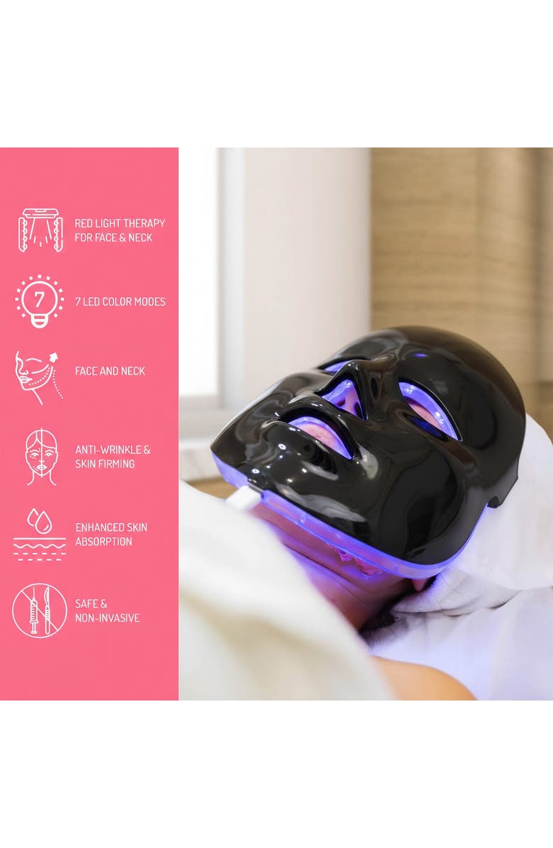 PURSONIC 7-in-1 LED Light Therapy Mask - Advanced Skin Rejuvenation at Home, Alternate, color, Black