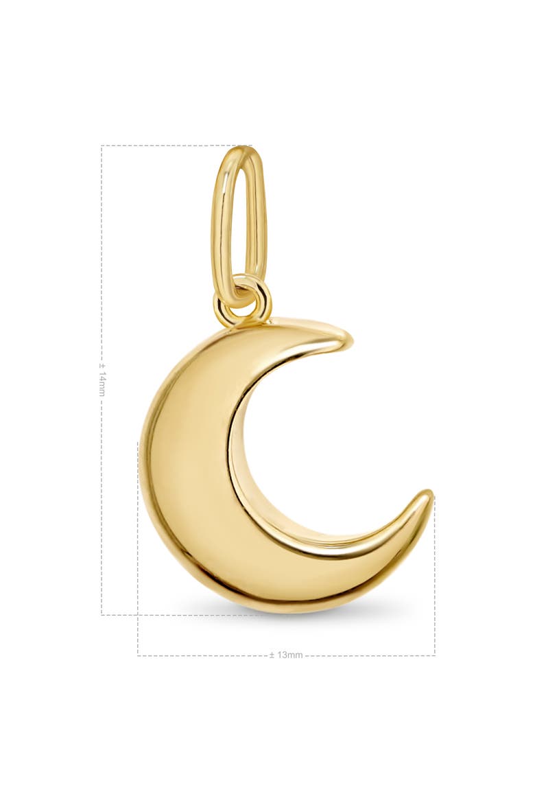 Crescent Moon Pendant in 14K Gold, Alternate, color, Yellow Gold