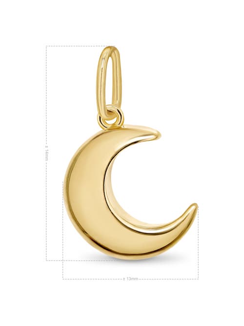 Devata Crescent Moon Pendant In Gold