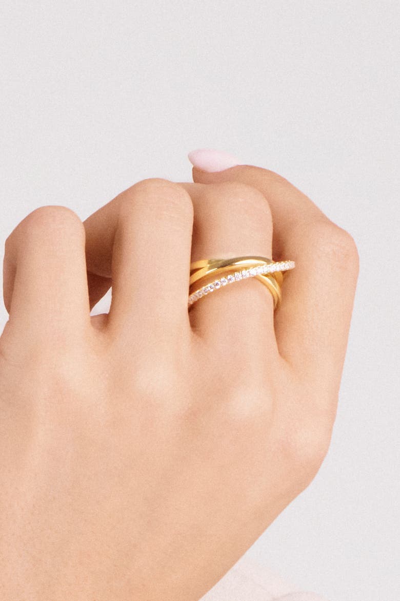 Ring Spirale, Alternate, color, 18K Gold Plated