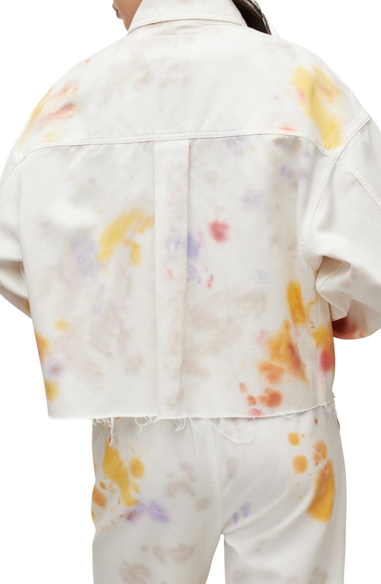AllSaints Nicky Tie Dye Denim Shacket, Alternate, color, 