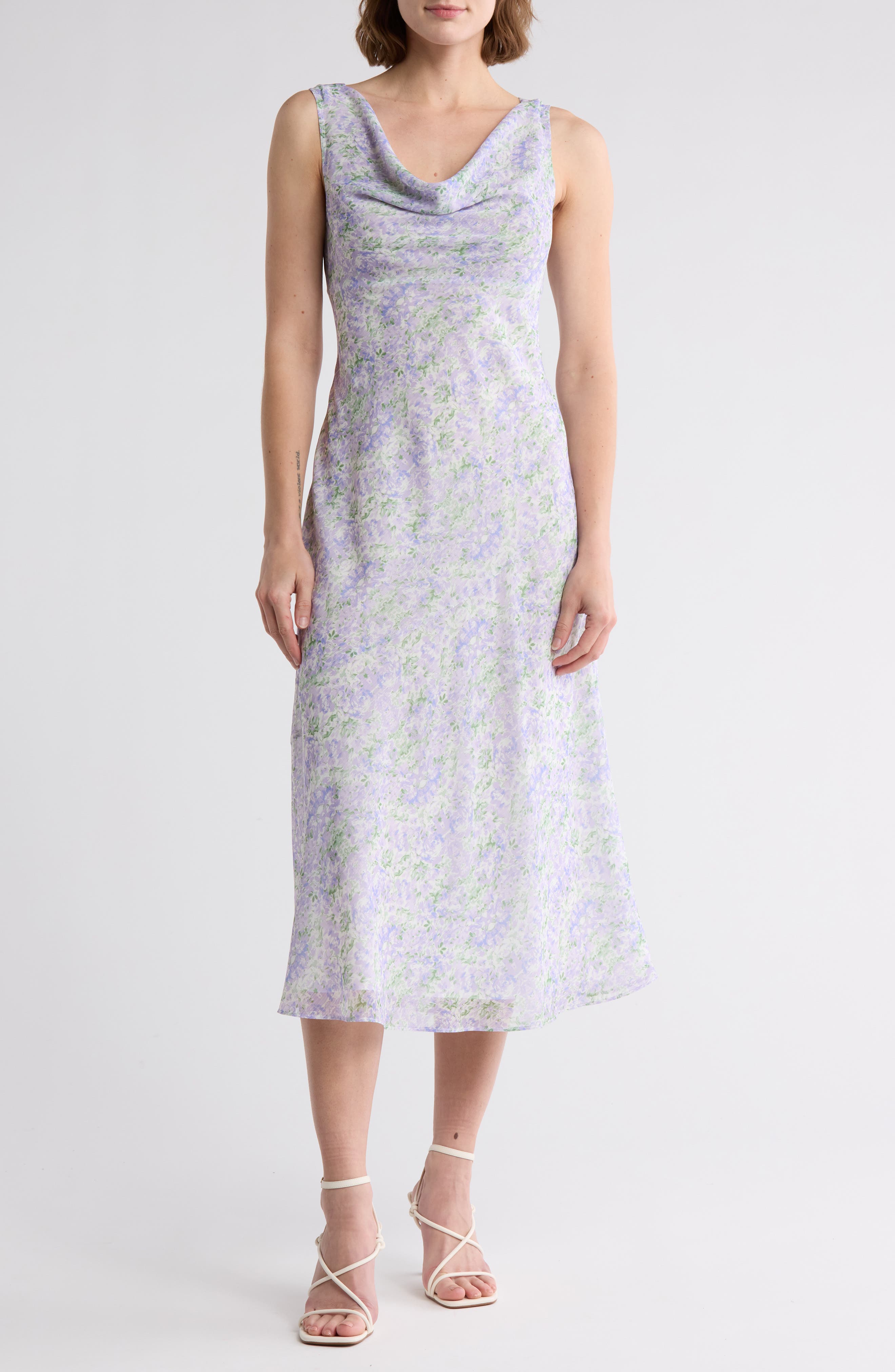 Lush Cowl Neck Midi Dress