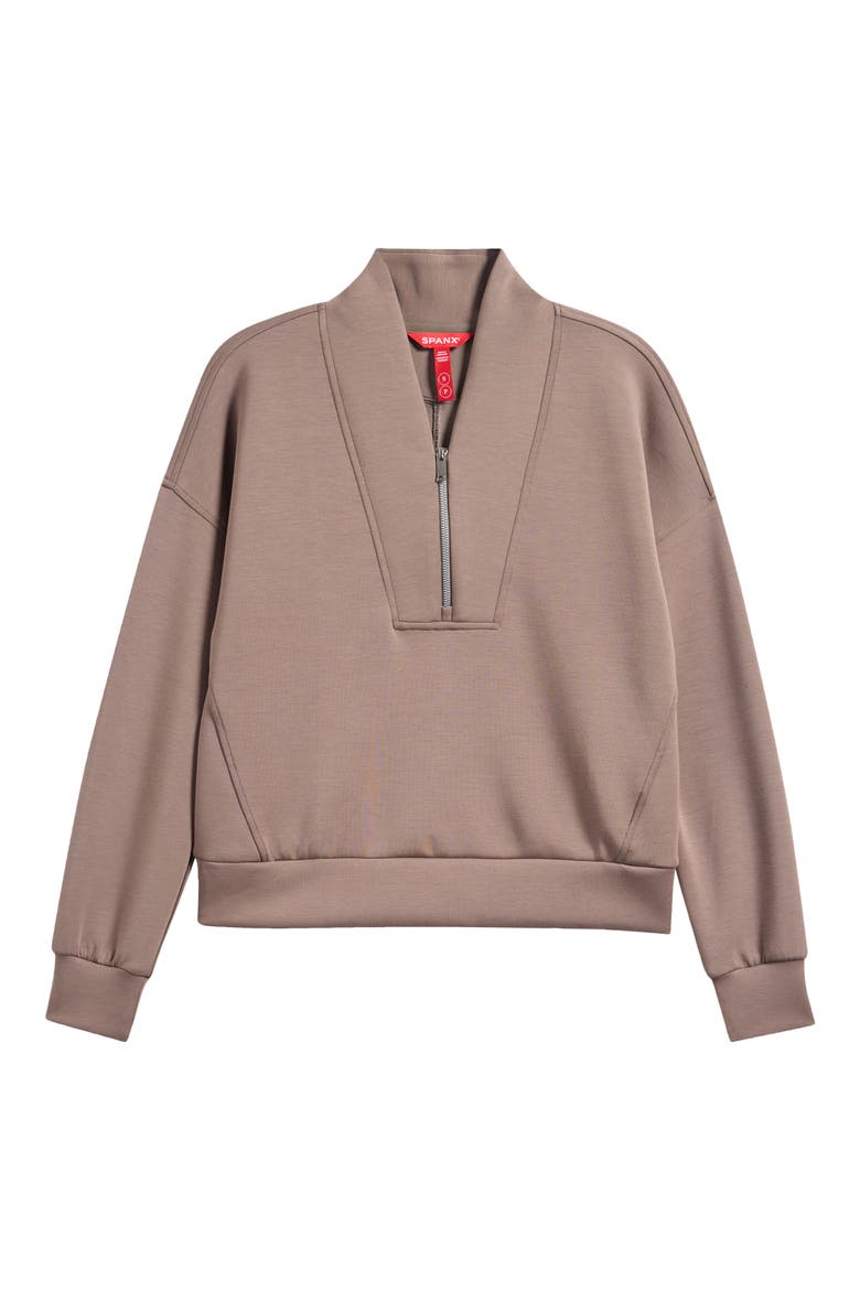 AirEssentials Shawl Collar Quarter Zip Sweatshirt, Main, color, IRONSTONE