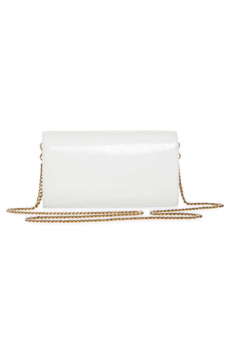 Christian Louboutin Loubi54 Naplak Leather Wallet on a Chain, Alternate, color, Bianco