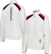 G-III 4HER BY CARL BANKS Women's G-III 4Her by Carl Banks White Cleveland Guardians Red Flag Full-Zip Track Jacket