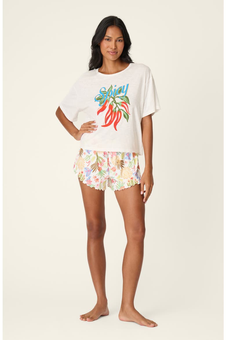 Feelin Prickly Pajama Top, Alternate, color, IVORY