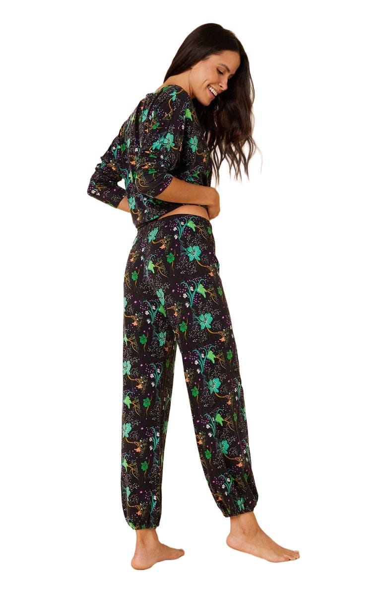The Cat's Pajamas Pima Knit Pullover Set Floral, Alternate, color,