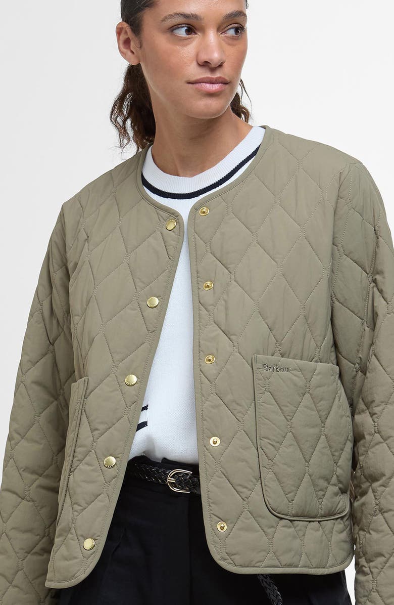 Barbour Monroe Quilted Jacket, Alternate, color, Dusky Green Rosemary