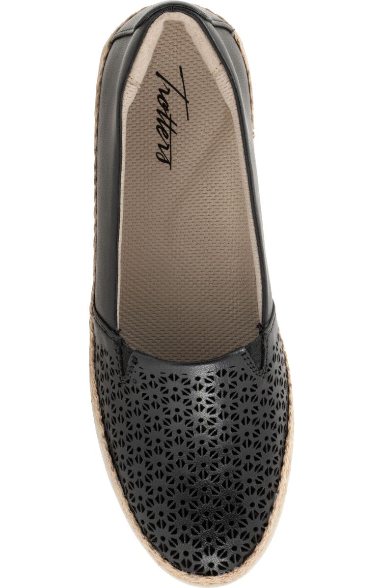 Trotters Accent Perf Espadrille Slip-On Sneaker, Alternate, color, Black