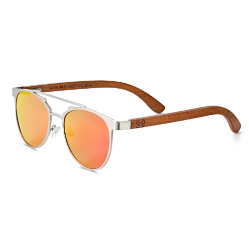 Earth Wood Positano Polarized Sunglasses In Orange