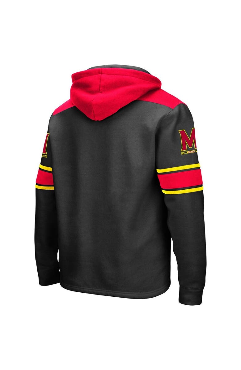 COLOSSEUM Men's Colosseum Black Maryland Terrapins 2.0 Lace-Up Pullover Hoodie, Alternate, color,