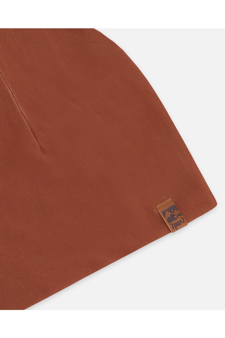 Boy Stretch Jersey Beanie, Alternate, color, Brown