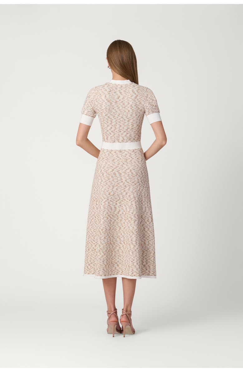 Shoshanna Talmadge Texture Knit Alison Dress, Alternate, color, Neutral Multi/Optic