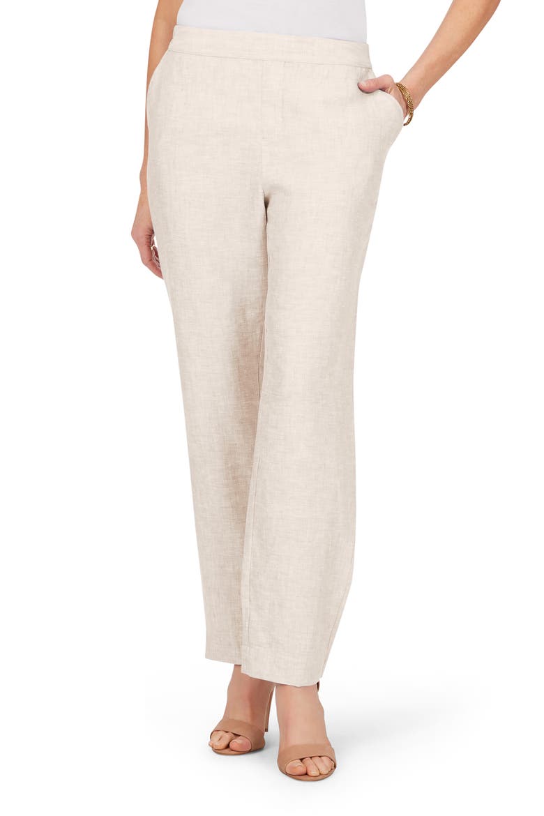 Livingston Linen Pants, Main, color, FLAX