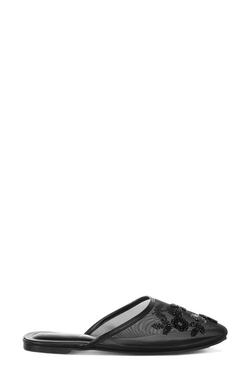 London Rag Nahra Embellished Mesh Mule In Black