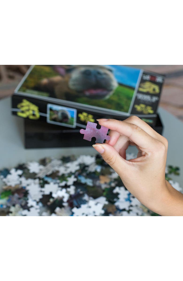 PowerHouse Toys LLC Pugsley The Nose Knows Super 3D 500 Piece Jigsaw Puzzle For Adults And Kids, Alternate, color, Multi-Color