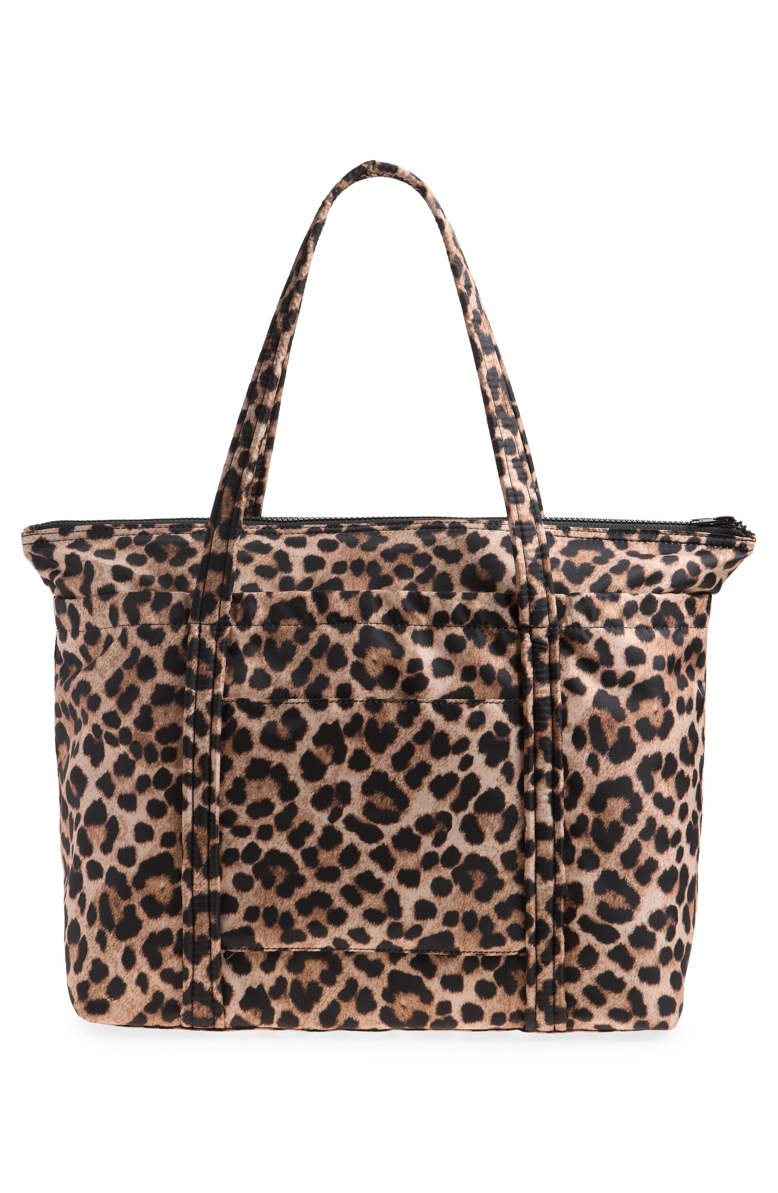 Mira Leopard Print Tote, Alternate, color, BRUSHED LEOPARD