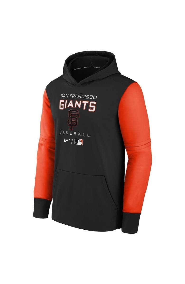 Nike Youth Nike Black/Orange San Francisco Giants Authentic Collection Performance Pullover Hoodie, Alternate, color, 
