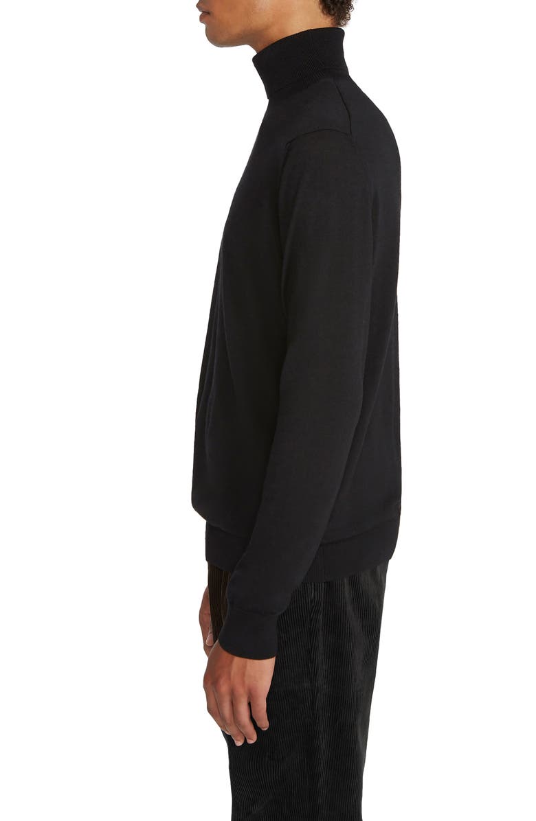 Jack Victor Wool, Silk & Cashmere Turtleneck Sweater, Alternate, color, Black