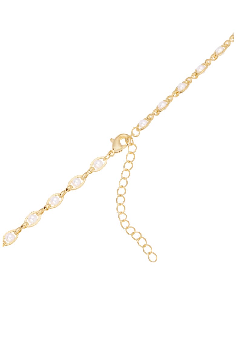 Faux Pearl Chain Necklace, Alternate, color, GOLD