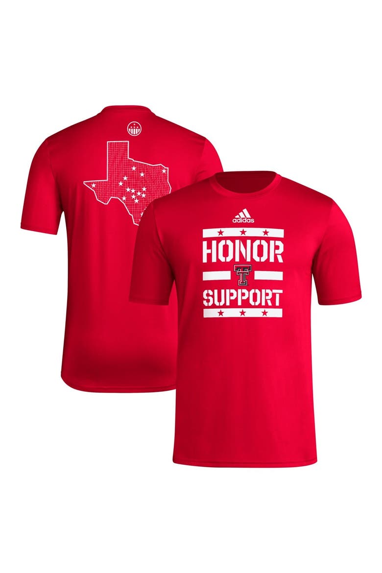 Men's adidas Red Texas Tech Red Raiders Honor & Support T-Shirt, Alternate, color, Red