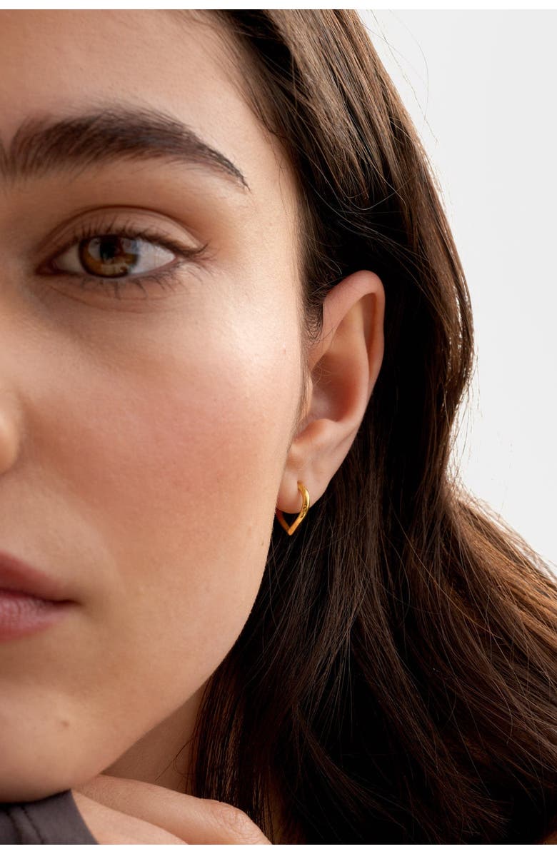 Katie Loxton Elsi Waterproof Gold Huggie Hoop Earrings, Alternate, color, Gold