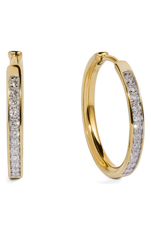 Essential Lab Grown Diamond Pavé Hoop Earrings