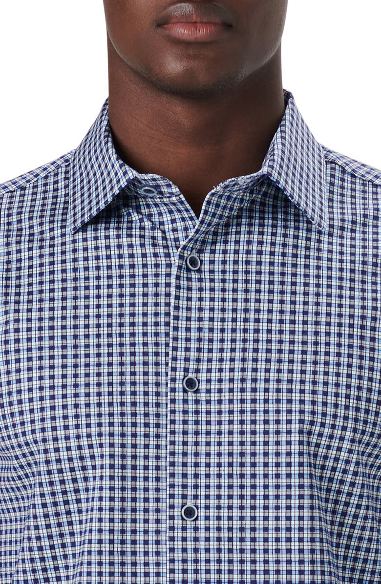 Bugatchi OoohCotton<sup>®</sup> Check Button-Up Shirt, Alternate, color, 