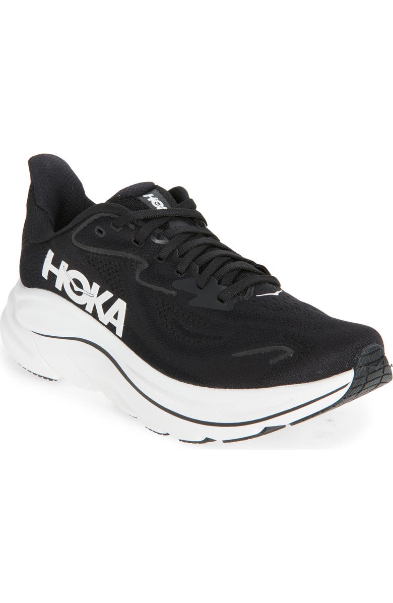 HOKA Clifton 10 Running Shoe, Main, color, Black / White
