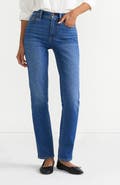 Lands' End Recover High Rise Straight Leg Blue Jeans