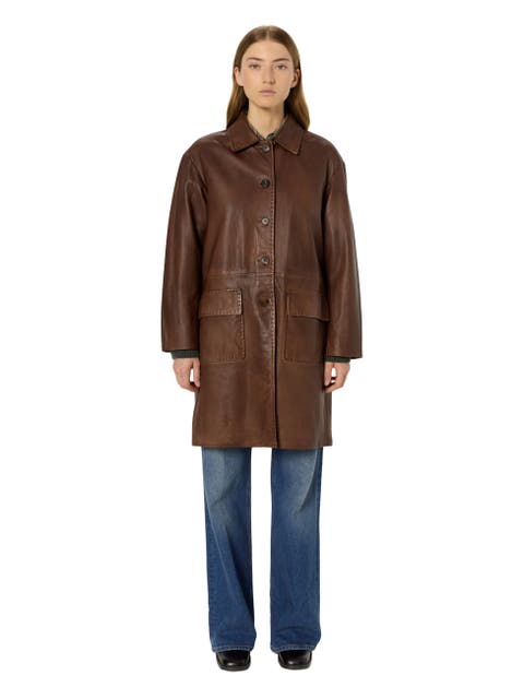 Madyson Long Leather Jacket