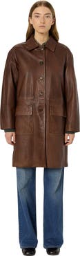 GERARD DAREL Madyson Long Leather Jacket
