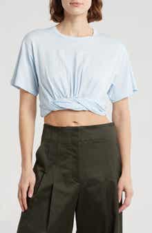 A.L.C. Mini Twist Cotton Crop Top