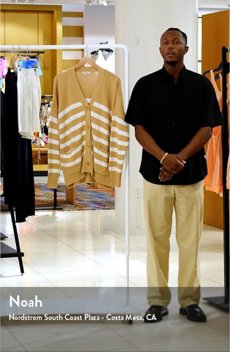 Stripe Cotton Blend Cardigan, sales video thumbnail