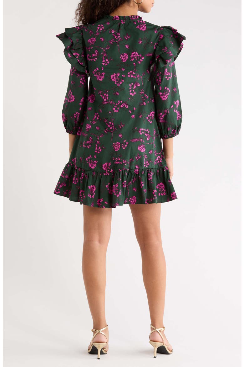 Close to You Sammy Ruffle Drop Waist Dress, Alternate, color, FOREST-PINK