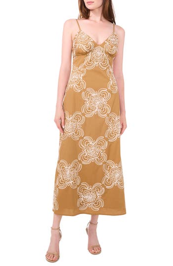 Parker The Meli Print Sleeveless Maxi Sundress In Lark Brown
