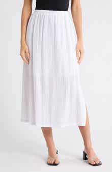 Splendid Cotton Jacquard Midi Skirt