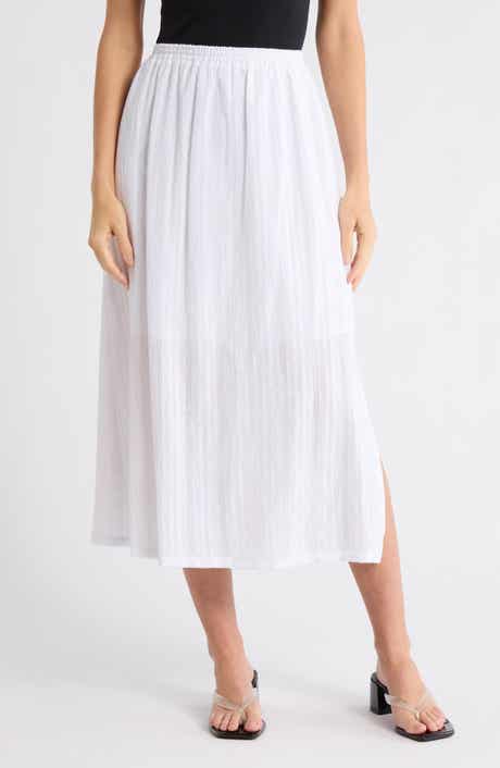 Splendid Cotton Jacquard Midi Skirt